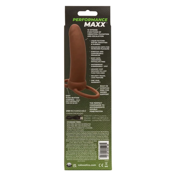 Performance Maxx Rechargeable Thick Dual  Penetrator - Brown — image 11 of 16