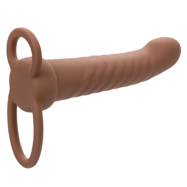 Performance Maxx Rechargeable Ribbed Dual  Penetrator - Brown — image 14 of 24