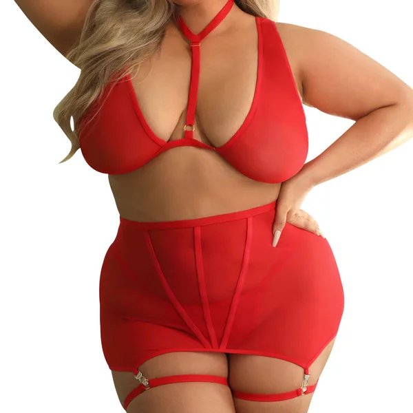 Fantasy Lingerie Tease Vaughn Bralette, Gartered Skirt & Panty Set — image 5 of 9