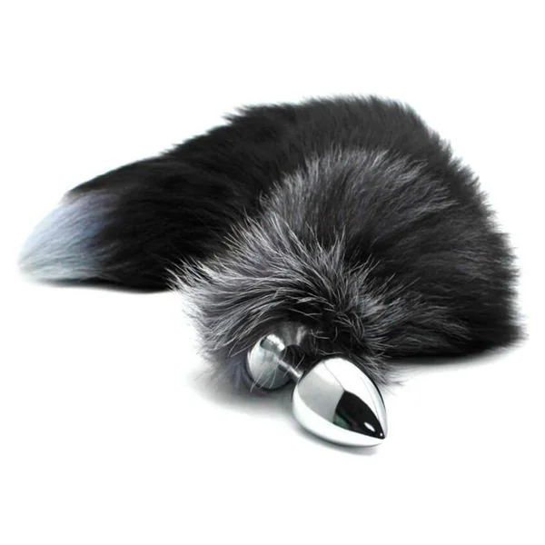 Adrien Lastic Alive BDSM Line Black & White Fox Tail Anal Plug - Medium — image 3 of 4