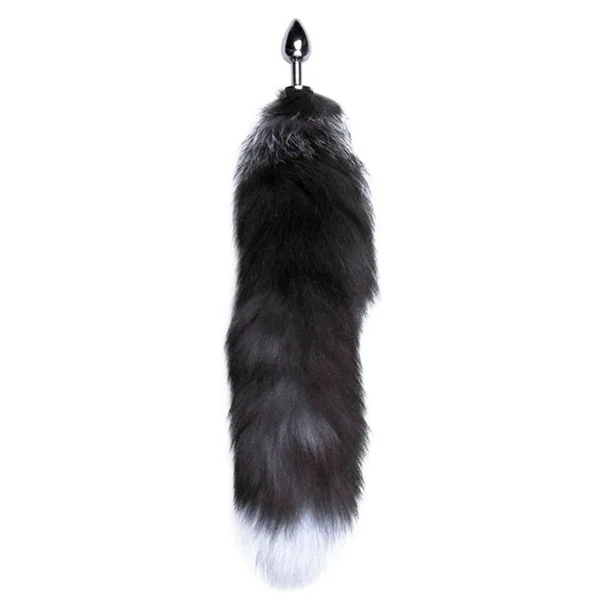 Adrien Lastic Alive BDSM Line Black & White Fox Tail Anal Plug - Medium — image 4 of 4