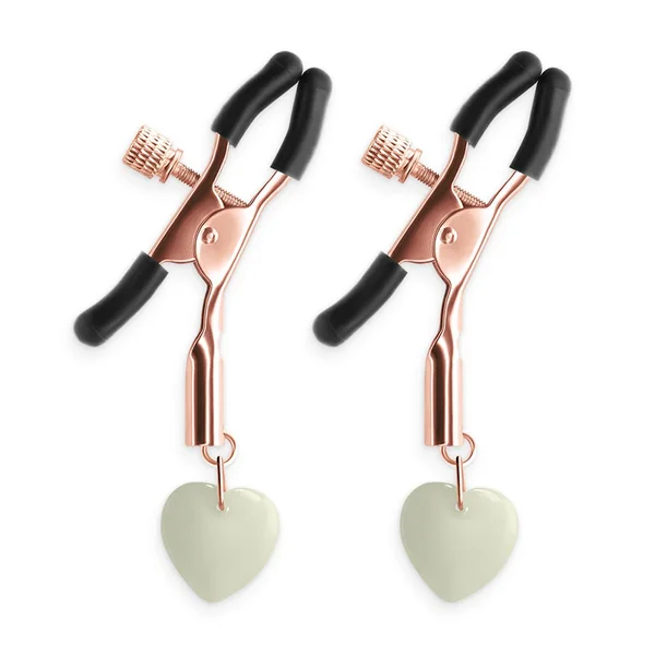 Bound Nipple Clamps 3 Rose Gold Glow in the Dark — image 3 of 4