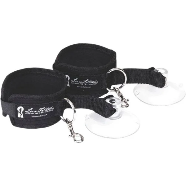 Lux Fetish Sexy Suction Shower Cuffs Restraint with Satin Blindfold — image 3 of 4