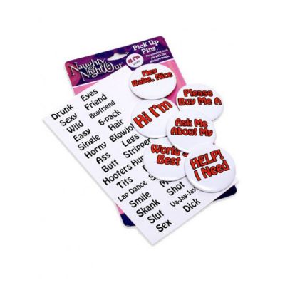 Naughty Night Out Pick Up Pins