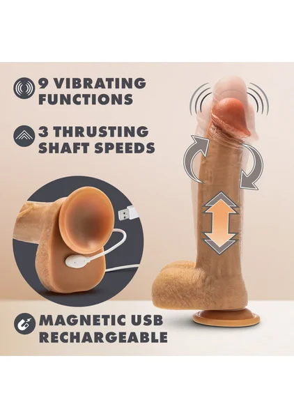 Dr. Skin Dr. Phillips 8.5 Inch Thrusting Vibe — image 11 of 15