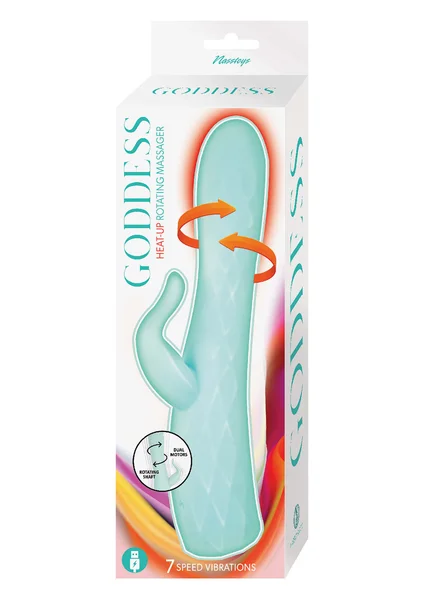 Goddess Heat Up Rotating Rabbit Vibe in Aqua — image 11 of 11