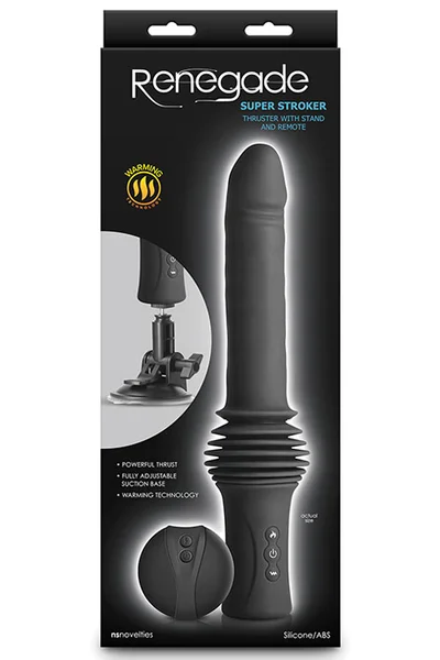 nsnovelties Super Stroker Remote Controlled 14.5" Heated Thrusting Vibrator with Suction Cup Base — image 16 of 18