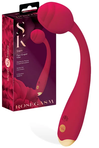 Secret Kisses Rosegasm Stem 8.25" Flexible G Spot Vibrator — image 9 of 12