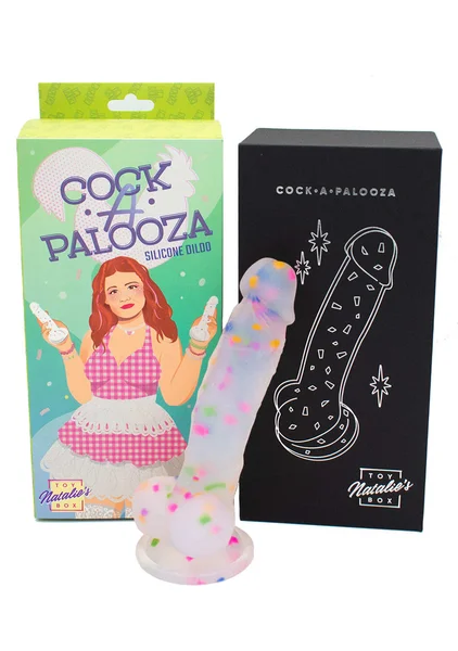 Natalie's Toybox Cock-A-Palooza Confetti Silicone Dildo — image 4 of 5