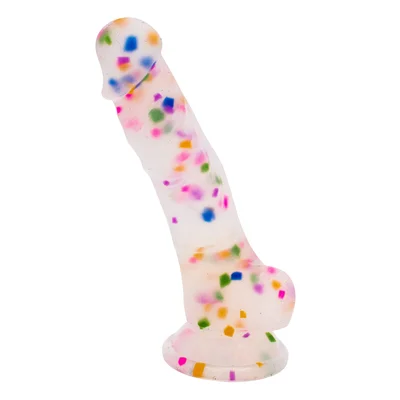 Natalie s Toybox Cock A Palooza Confetti Silicone Dildo
