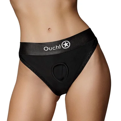 Ouch Vibrating Strap On Hipster with Rechargeable Bullet