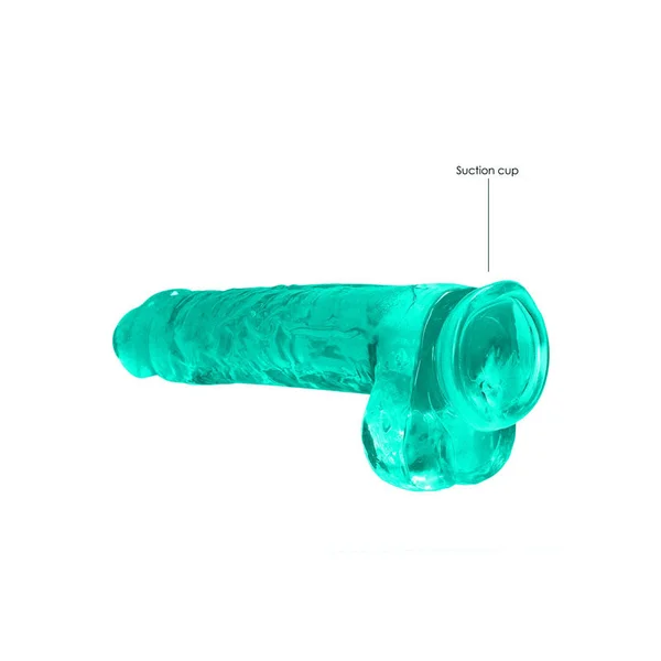 Realrock Realistic Dildo With Balls 9" / 22 Cm Turquoise Green — image 5 of 8