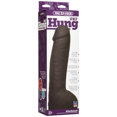 9 Vac U Lock UR3 Hung Cock Black