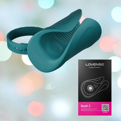 Lovense Gush 2 with adjustable band and packaging