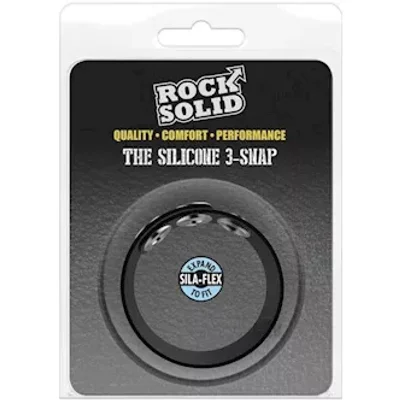 rock solid the silicone 3 snap black