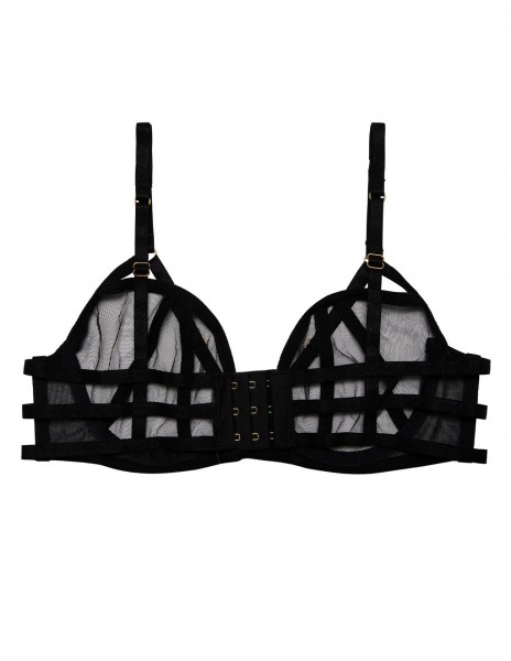HUSTLER Strappy Mesh Bra — image 9 of 12
