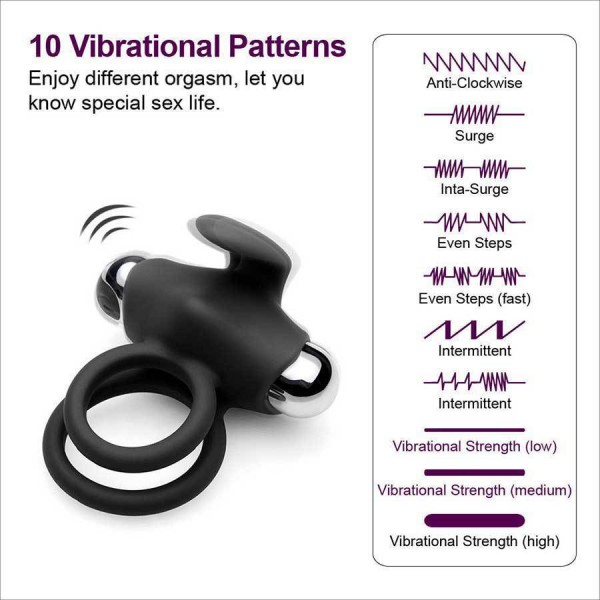 Silicone Flicker Vibrating Cock Ring & Penis Enhancer by Lynk Pleasure
