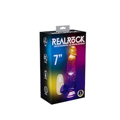 realrock led vibrating dildo balls with remote 7 inch
