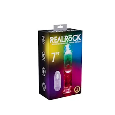 realrock led vibrating dildo with remote 7 inch