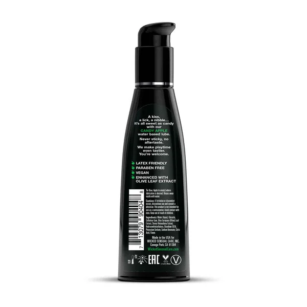 Wicked Aqua Candy Apple - Candy Apple Flavoured Water Based Lubricant - 120 ml (4 oz) Bottle — image 2 of 2
