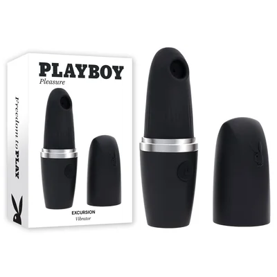 playboy pleasure excursion black 142 cm usb rechargeable suction stimulator