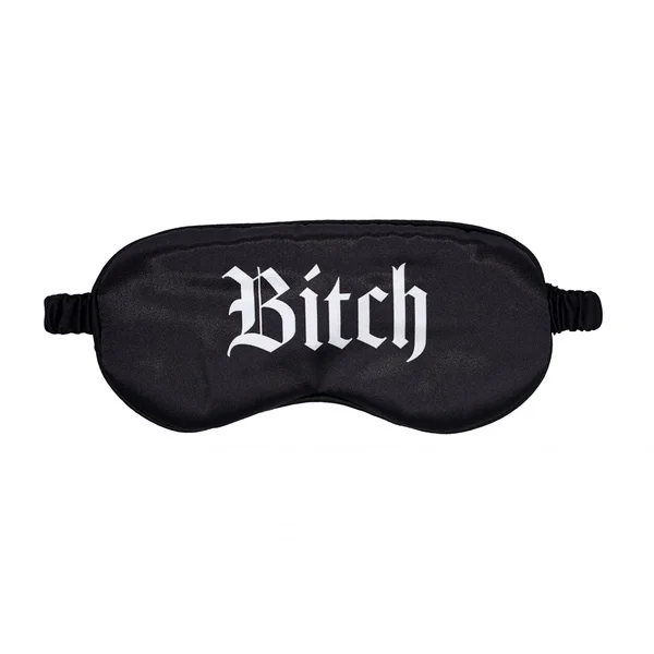 OUCH! Satin Mask - Bitch - Black Printed Eye Mask — image 2 of 4