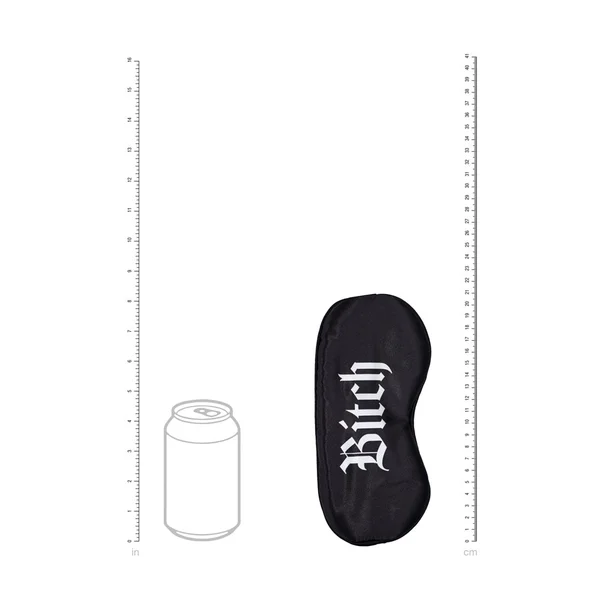 OUCH! Satin Mask - Bitch - Black Printed Eye Mask — image 4 of 4