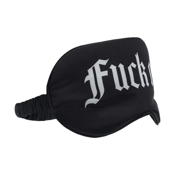 OUCH! Satin Mask - Fuck Off - Black Printed Eye Mask — image 3 of 4
