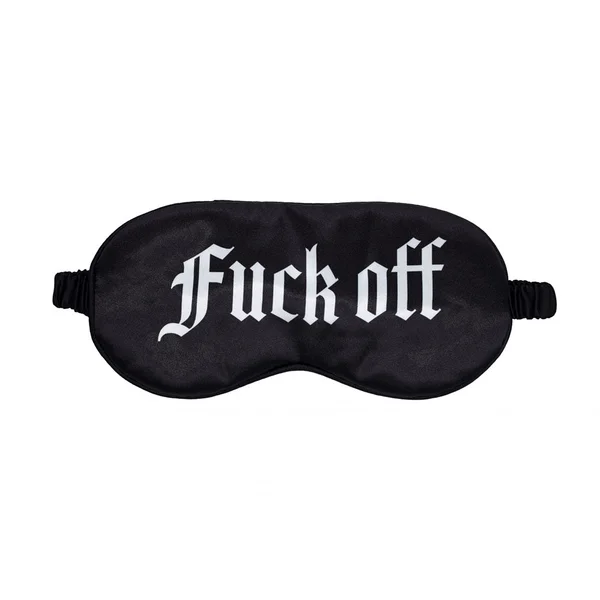 OUCH! Satin Mask - Fuck Off - Black Printed Eye Mask — image 2 of 4
