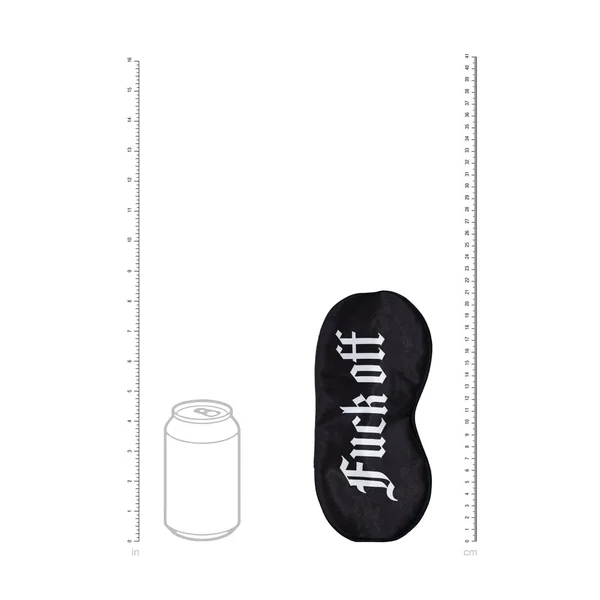 OUCH! Satin Mask - Fuck Off - Black Printed Eye Mask — image 4 of 4