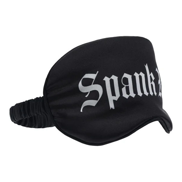 OUCH! Satin Mask - Spank Me - Black Printed Eye Mask — image 3 of 4