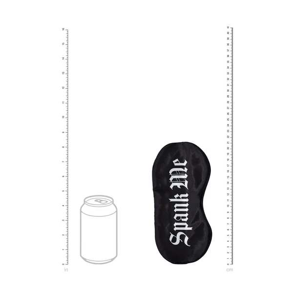 OUCH! Satin Mask - Spank Me - Black Printed Eye Mask — image 4 of 4