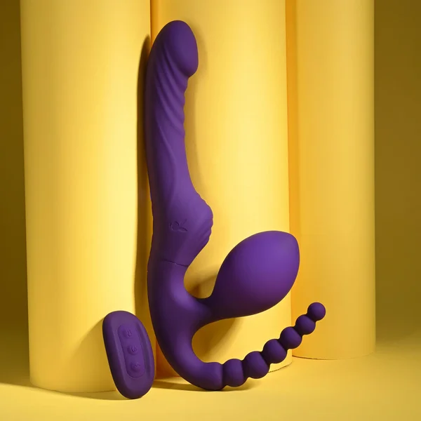 Playboy Pleasure HUG IT OUT - Purple 29 cm USB Rechargeable Strapless Strap-On — image 6 of 8