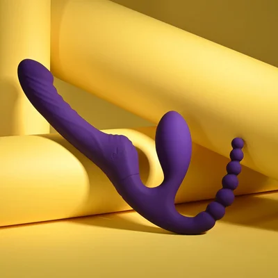 playboy pleasure hug it out purple 29 cm usb rechargeable strapless strap on