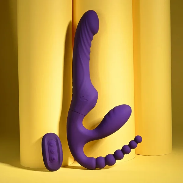 Playboy Pleasure HUG IT OUT - Purple 29 cm USB Rechargeable Strapless Strap-On — image 5 of 8