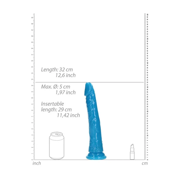 REALROCK 29 cm Slim Glow in the Dark Neon - Blue - Glow in Dark Blue 29 cm (11'') Dong — image 8 of 9