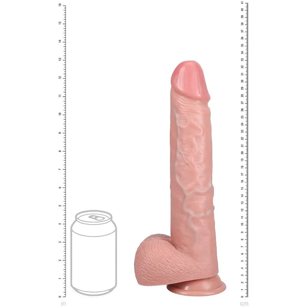 REALROCK 33cm Extra Long Dildo with Balls - Flesh - Flesh 33 cm (13'') Extra Long Dong — image 8 of 9