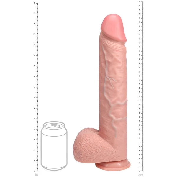 REALROCK 38cm Extra Long Dildo with Balls - Flesh - Flesh 38 cm (15'') Extra Long Dong — image 8 of 9