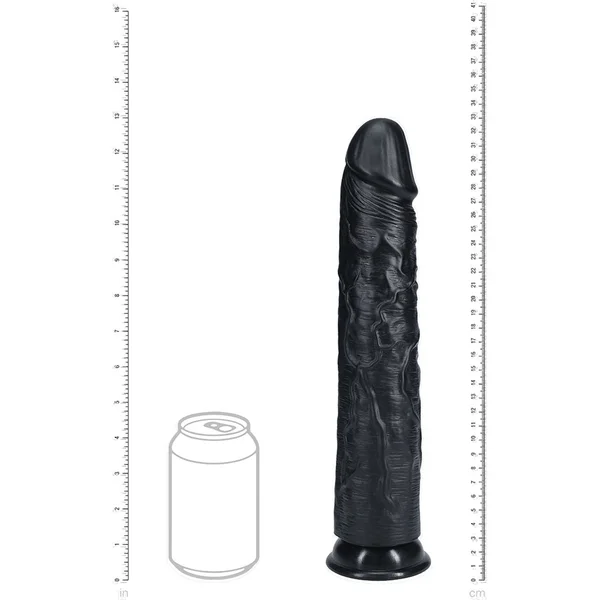 REALROCK 33cm Extra Long Dildo - Black - Black 33 cm (13'') Extra Long Dong — image 7 of 8