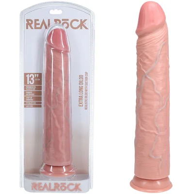 realrock 33cm extra long dildo flesh flesh 33 cm 13 extra long dong