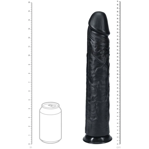 REALROCK 38cm Extra Long Dildo - Black - Black 38 cm (15'') Extra Long Dong — image 6 of 7