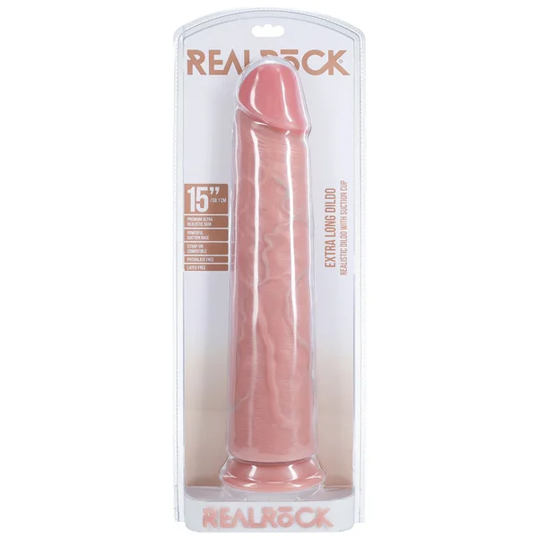 REALROCK 38cm Extra Long Dildo - Flesh - Flesh 38 cm (15'') Extra Long Dong — image 7 of 7