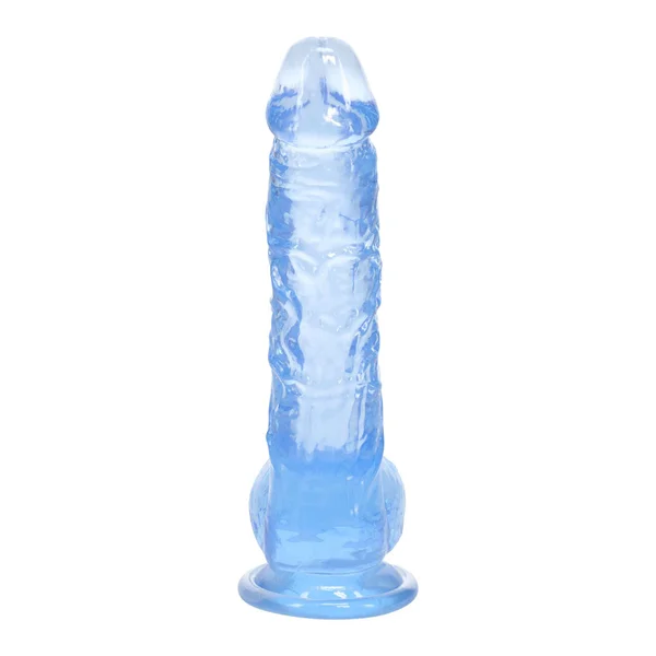 REALROCK 5'' Crystal Clear Dildo with Balls - Blue - Clear Blue 14.7 cm Dong — image 5 of 6