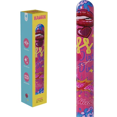 s line kaotix pop art pink 178 cm usb rechargeable vibrator