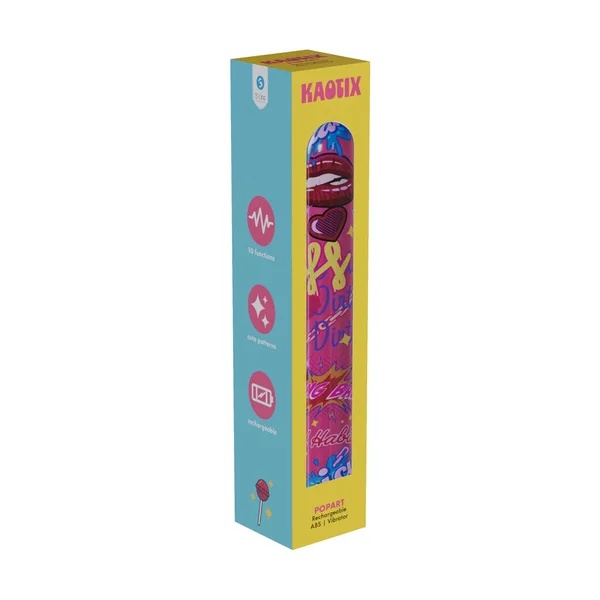 S-LINE Kaotix Pop Art - Pink 17.8 cm USB Rechargeable Vibrator — image 3 of 4