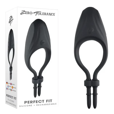 zero tolerance perfect fit black usb rechargeable vibrating lasso cock ring