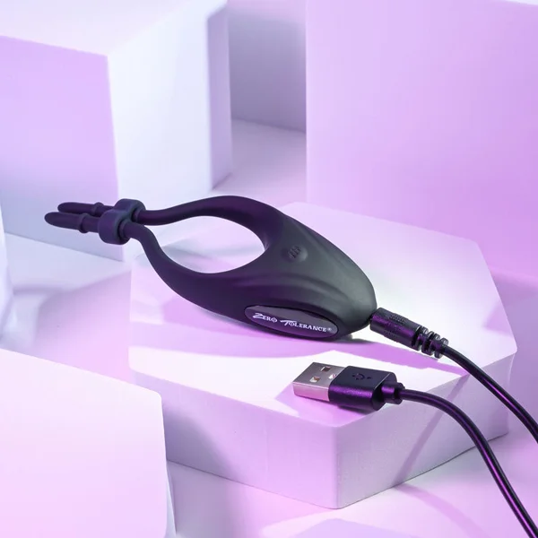 Zero Tolerance PERFECT FIT - Black USB Rechargeable Vibrating Lasso Cock Ring — image 9 of 9