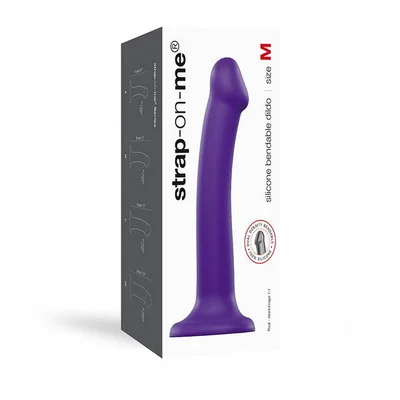 strap on me dual density dildo purple medium