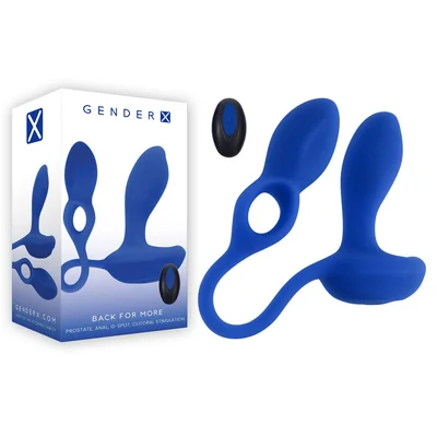 gender x back for more dual usb rechargeable dual stimulator with wireless remote