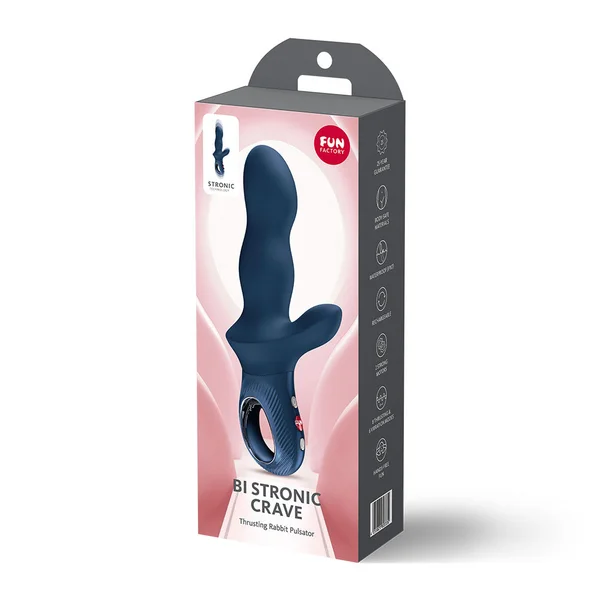 Fun Factory BI STRONIC CRAVE Nightblue - Nightblue USB-C Rechargeable Thrusting Vibrator — image 8 of 8